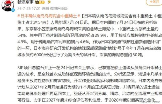 日本發現50噸稀土消息被夸大 真相恰恰相反，稀土功能材料銷售才是關鍵